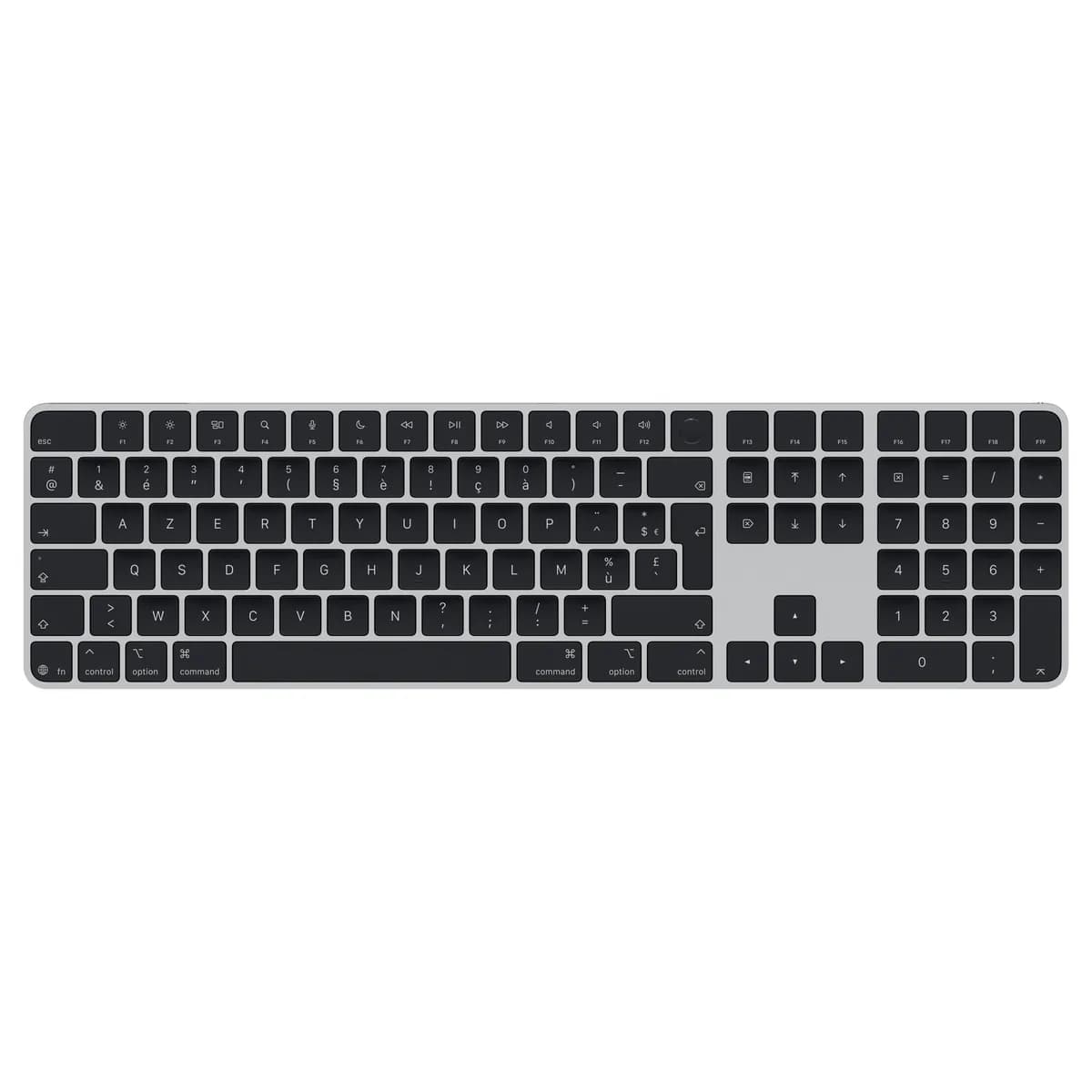 Magic Keyboard with Touch ID and Numeric Keypad for Mac models with Apple silicon (USB-C) - Black Keys